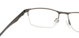 Gunmetal Rectangle Half Rim Unisex Eyeglasses by Vincent Chase Computer Glasses-142741