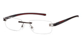 Grey Rectangle Rimless Unisex Eyeglasses by Lenskart Air Computer Glasses-148087