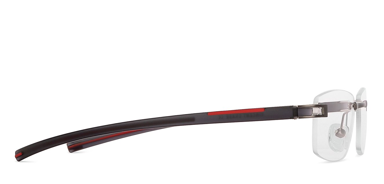 Grey Rectangle Rimless Unisex Eyeglasses by Lenskart Air-134438