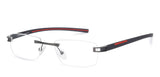 Grey Rectangle Rimless Narrow Unisex Eyeglasses by Lenskart Air-134438