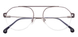 Gunmetal Geometric Half Rim Unisex Eyeglasses by Vincent Chase Computer Glasses-138197