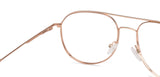 Gold Aviator Full Rim Unisex Eyeglasses by Vincent Chase Computer Glasses-138198