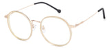 Gold Round Full Rim Unisex Eyeglasses by Lenskart Air Computer Glasses-138283