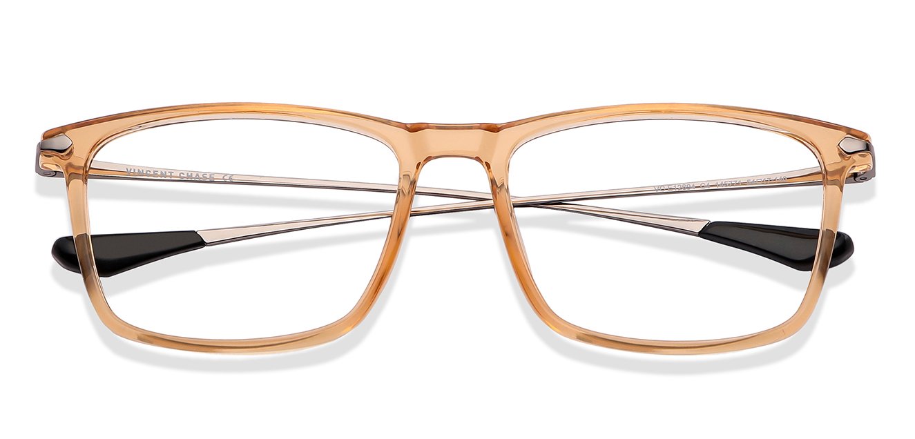 Brown Rectangle Full Rim Unisex Eyeglasses by Lenskart Air Computer Glasses-148677