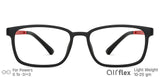 Black Rectangle Full Rim Unisex Eyeglasses by Lenskart Air Computer Glasses-142852
