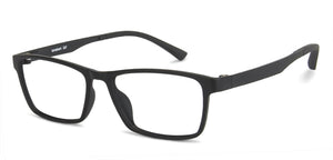 Black Rectangle Full Rim Unisex Eyeglasses by Lenskart Air Computer Glasses-147990