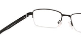 Black Rectangle Half Rim Unisex Eyeglasses by Lenskart Air LA-136796