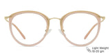 Gold Round Full Rim Medium Unisex Eyeglasses by Vincent Chase-137932