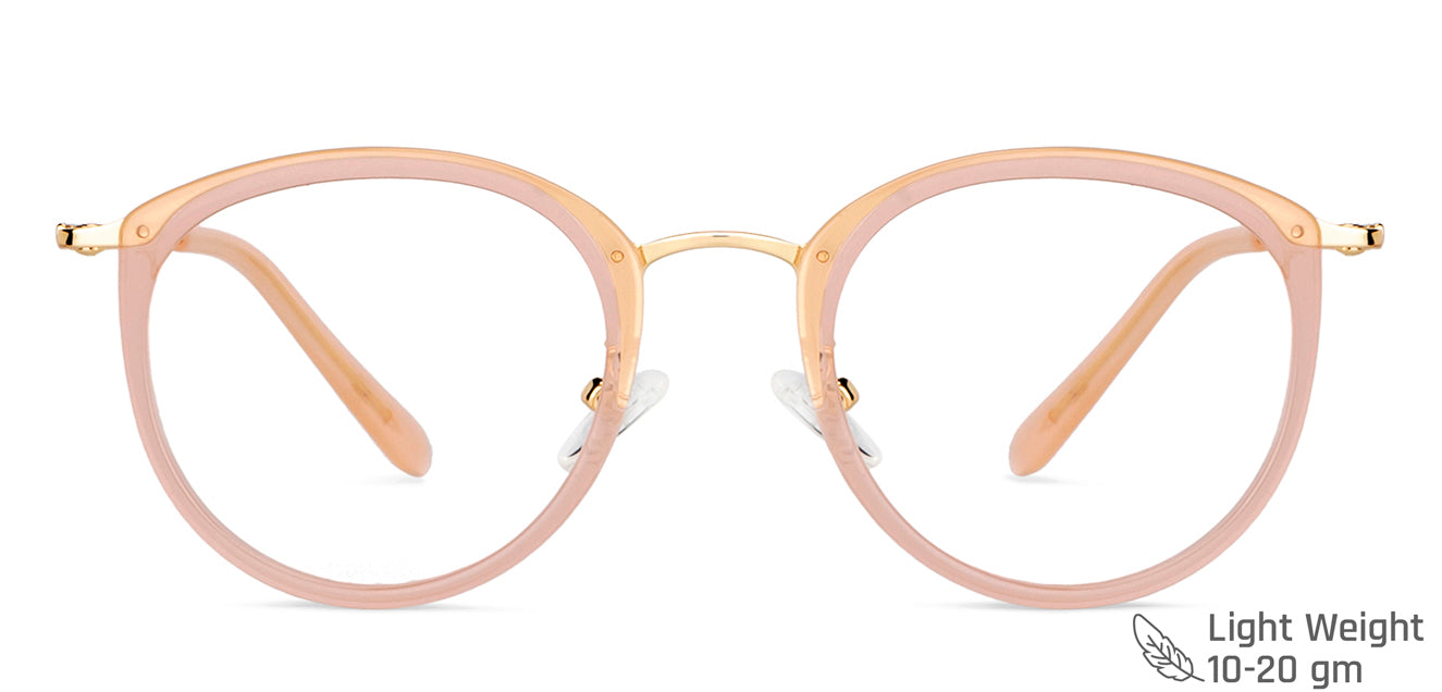 Pink Round Full Rim Unisex Eyeglasses by Vincent Chase-149095