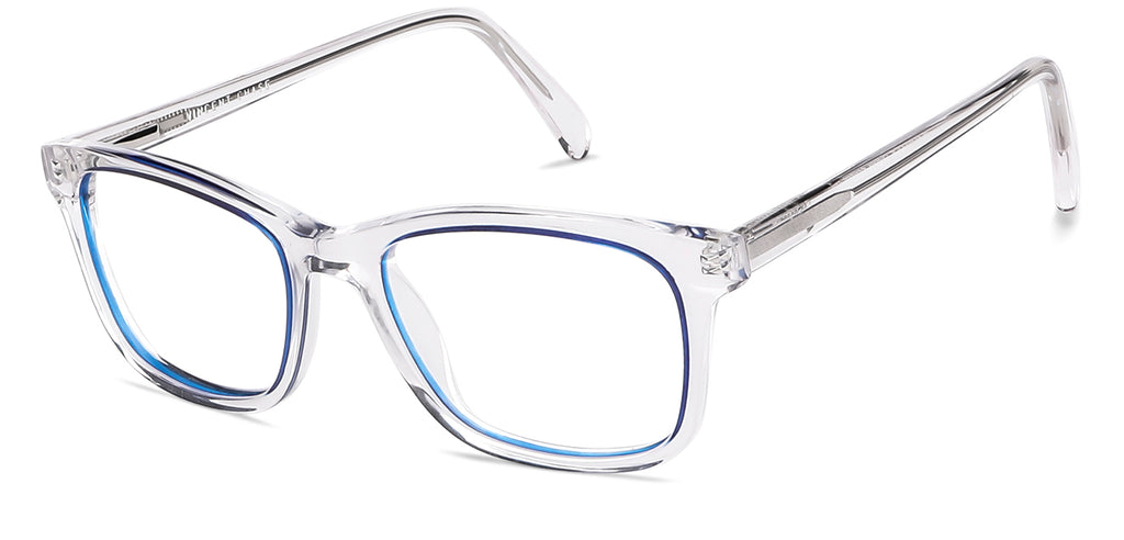 Transparent Rectangle Full Rim Unisex Eyeglasses by Vincent Chase Computer Glasses-148634