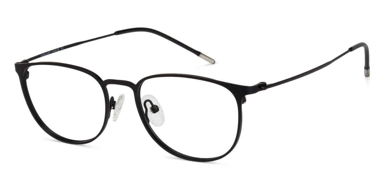 Black Round Full Rim Unisex Eyeglasses by Vincent Chase Computer Glasses-143648