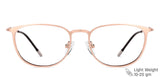 Gold Round Full Rim Unisex Eyeglasses by Vincent Chase Computer Glasses-143649