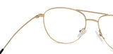 Gold Aviator Full Rim Wide Unisex Eyeglasses by Vincent Chase-138001