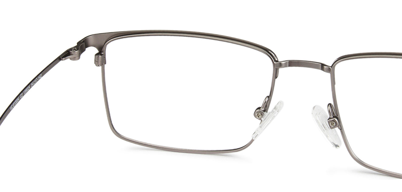 Silver Square Full Rim Unisex Eyeglasses by Vincent Chase-138024