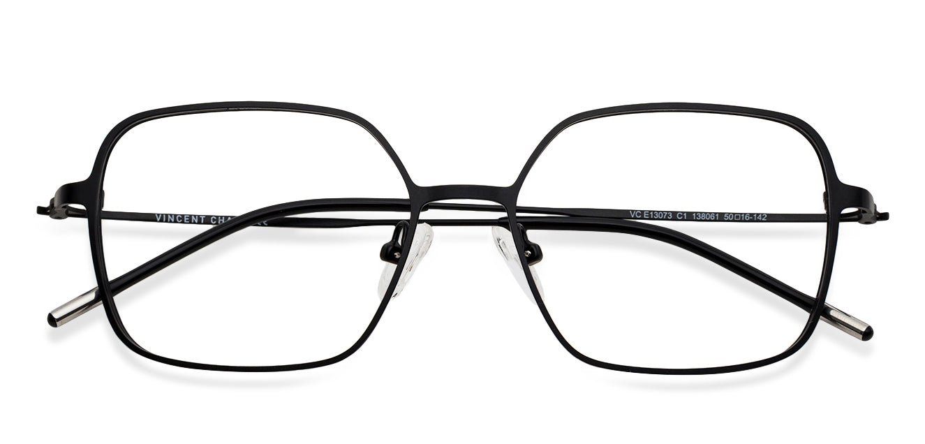 Black Geometric Full Rim Unisex Eyeglasses by Vincent Chase Computer Glasses-143667