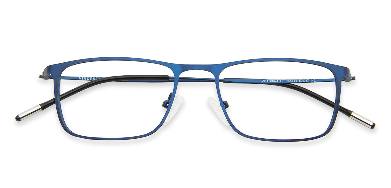 Blue Rectangle Full Rim Unisex Eyeglasses by Vincent Chase Computer Glasses-147531