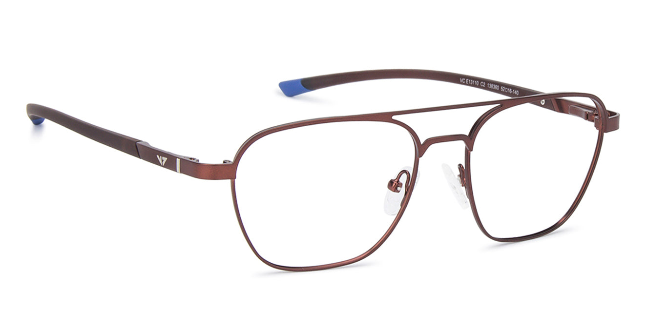 Brown Square Full Rim Unisex Eyeglasses by Vincent Chase Computer Glasses-146324