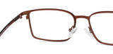 Copper Rectangle Full Rim Unisex Eyeglasses by Lenskart Air Online-139662