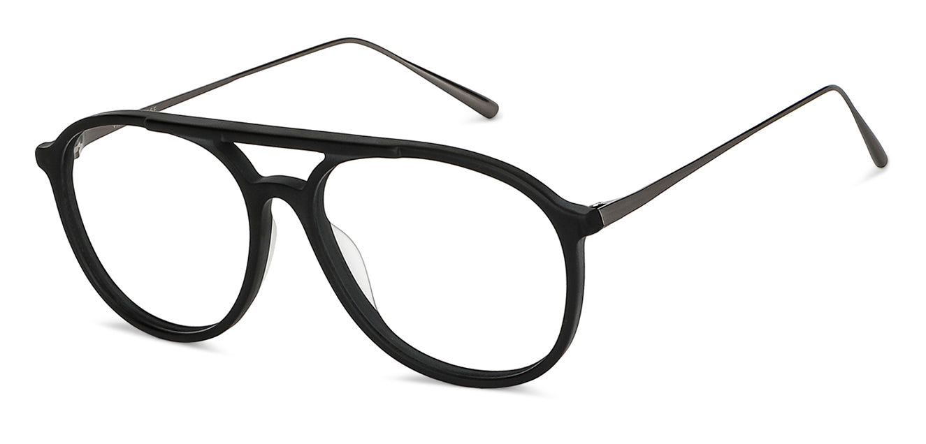 Black Aviator Full Rim Unisex Eyeglasses by Vincent Chase-142767