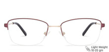 Load image into Gallery viewer, Brown Cat Eye Half Rim Narrow Women Eyeglasses by Vincent Chase-142996
