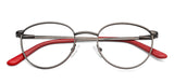 Gunmetal Round Full Rim Extra Narrow Unisex Eyeglasses by Vincent Chase-143001