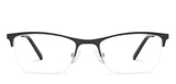 Black Rectangle Half Rim Narrow Unisex Eyeglasses by Vincent Chase-143018