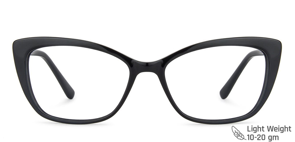 Black Cat Eye Full Rim Extra Narrow Women Eyeglasses by Vincent Chase-143215