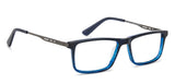 Blue Rectangle Full Rim Narrow Unisex Eyeglasses by Vincent Chase-143223