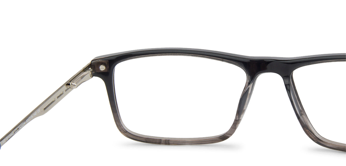 Grey Rectangle Full Rim Narrow Unisex Eyeglasses by Vincent Chase-143224