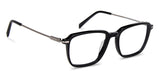 Black Hexagonal Full Rim Wide Unisex Eyeglasses by Vincent Chase VC-143235