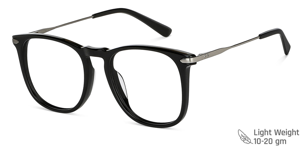 Black Square Full Rim Unisex Eyeglasses by Vincent Chase Computer Glasses-146966