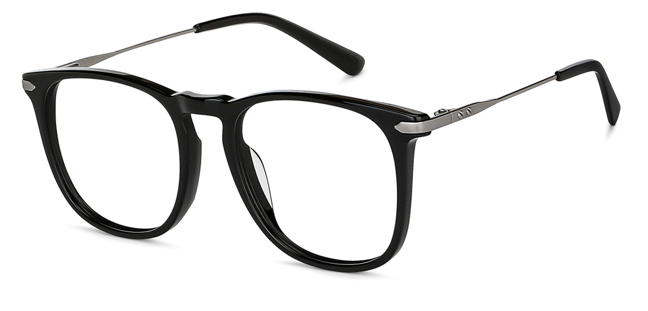 Black Square Full Rim Unisex Eyeglasses by Vincent Chase-143248