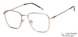 Gold Square Full Rim Unisex Eyeglasses by Vincent Chase Computer Glasses-147535