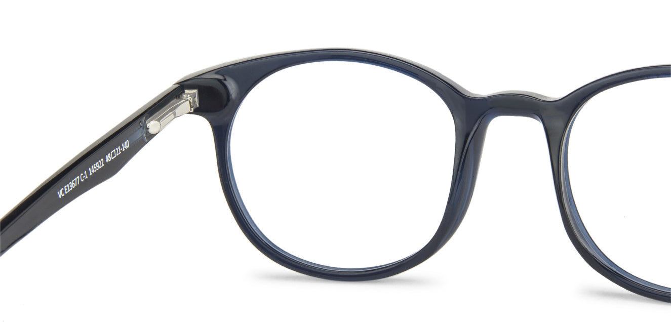 Blue Round Full Rim Unisex Eyeglasses by Vincent Chase Computer Glasses-147354