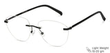 Black Cat Eye Rimless Extra Narrow Women Eyeglasses by Vincent Chase-146131