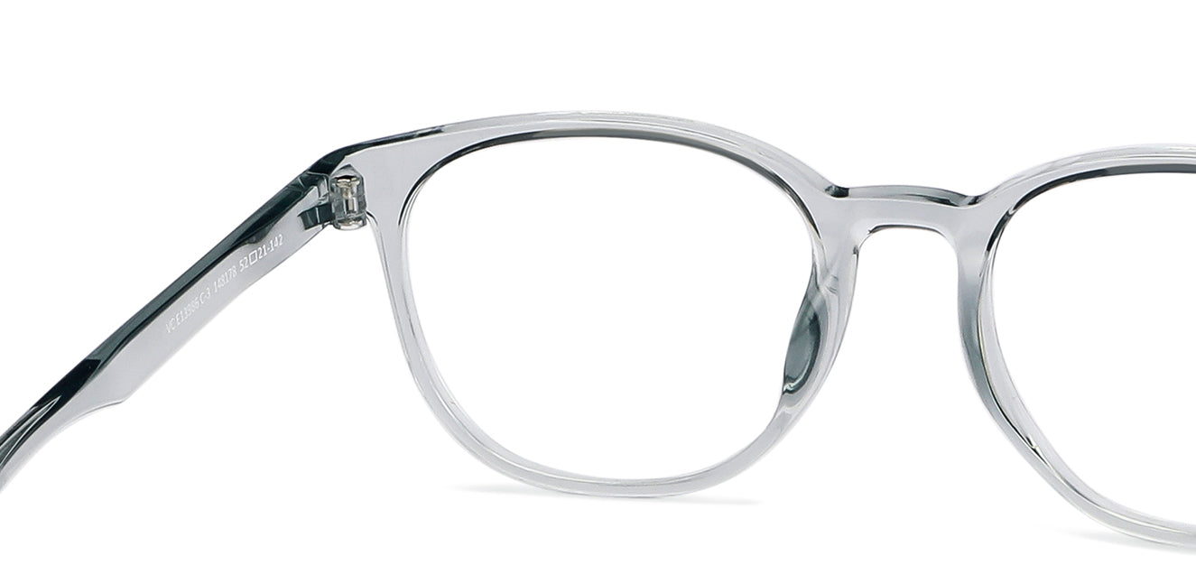 Transparent Round Full Rim Extra Wide Unisex Eyeglasses by Vincent Chase Essentials-148178