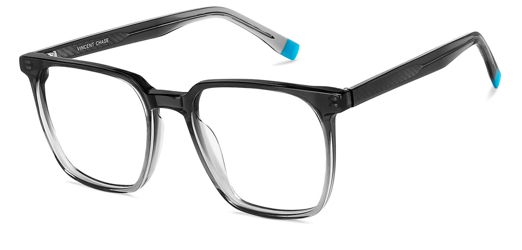 Grey Square Full Rim Unisex Eyeglasses by Vincent Chase Computer Glasses-149949