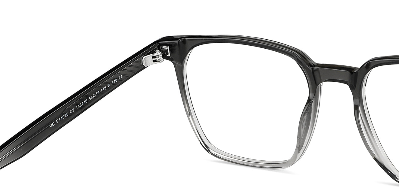 Grey Square Full Rim Unisex Eyeglasses by Vincent Chase Computer Glasses-149949