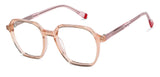 Pink Geometric Full Rim Women Eyeglasses by Vincent Chase-148448
