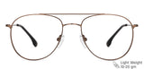 Brown Aviator Full Rim Unisex Eyeglasses by Vincent Chase-148482