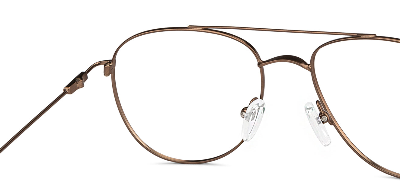 Brown Aviator Full Rim Unisex Eyeglasses by Vincent Chase-148482