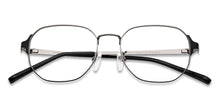 Load image into Gallery viewer, Gunmetal Geometric Full Rim Unisex Eyeglasses by Vincent Chase-148490