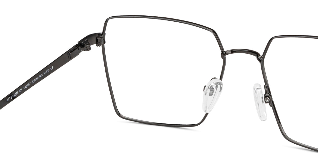 Gunmetal Geometric Full Rim Unisex Eyeglasses by Vincent Chase-148497