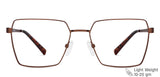 Brown Geometric Full Rim Unisex Eyeglasses by Vincent Chase-148498
