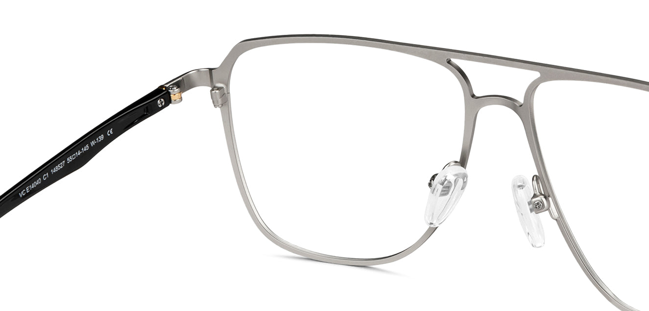 Silver Round Full Rim Unisex Eyeglasses by Vincent Chase-148527