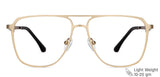 Gold Round Full Rim Unisex Eyeglasses by Vincent Chase-148528