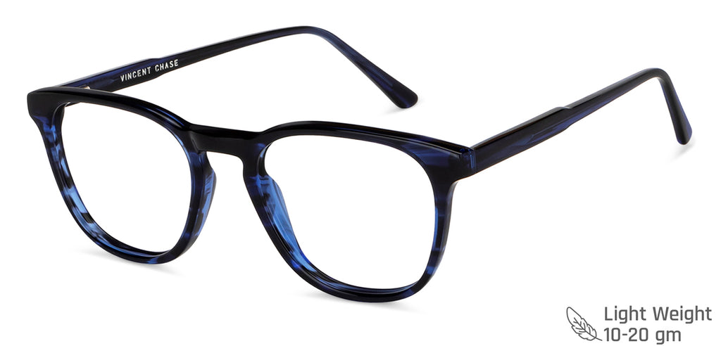 Blue Square Full Rim Unisex Eyeglasses by Vincent Chase-149417