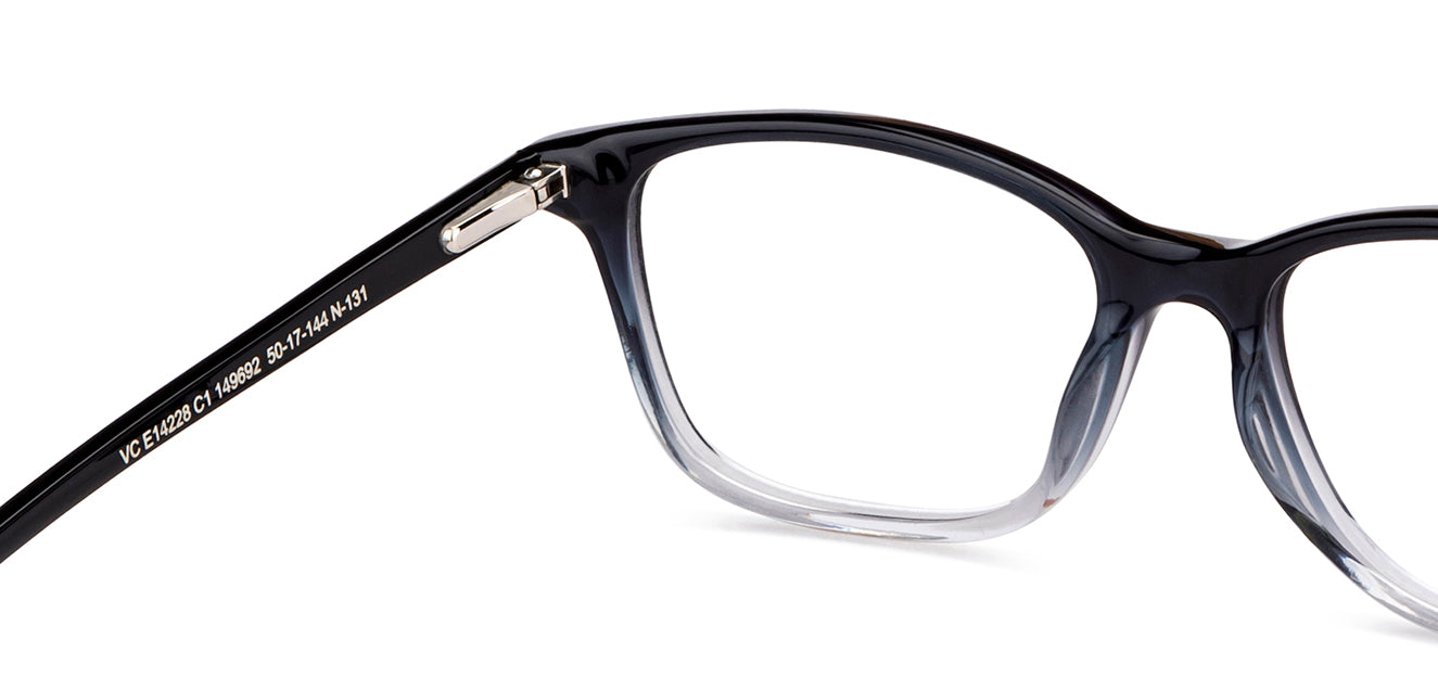 Black Rectangle Full Rim Unisex Eyeglasses by Vincent Chase-149692
