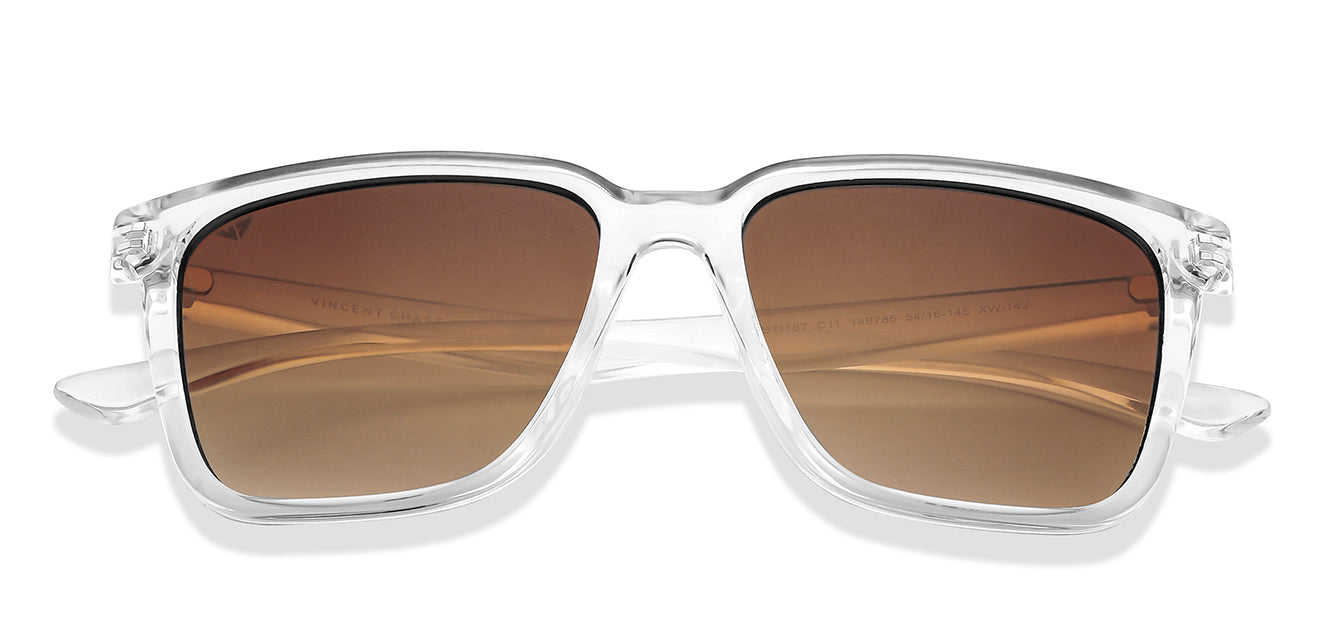 Transparent Wayfarer Full Rim Unisex Sunglasses by Vincent Chase-148785
