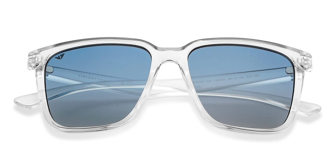 Transparent Wayfarer Full Rim Unisex Sunglasses by Vincent Chase-148783